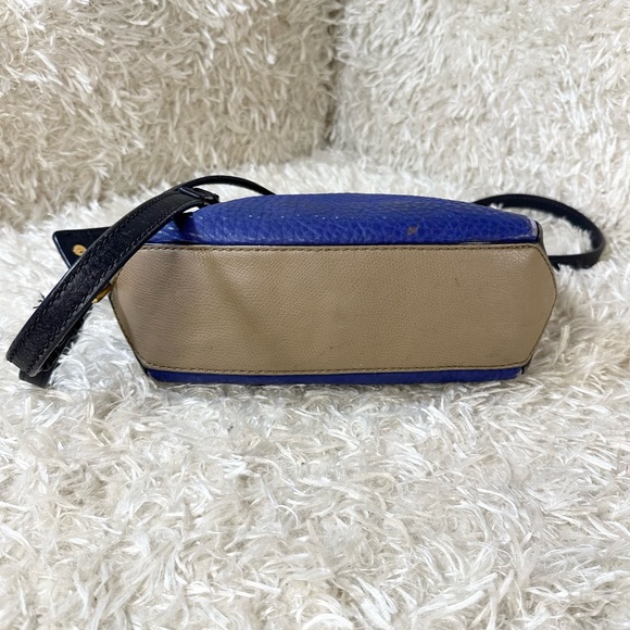 Marc Jacobs Shelter Island Colorblock Royal Blue Tan Navy Blue Shoulder Bag - Picture 3 of 11